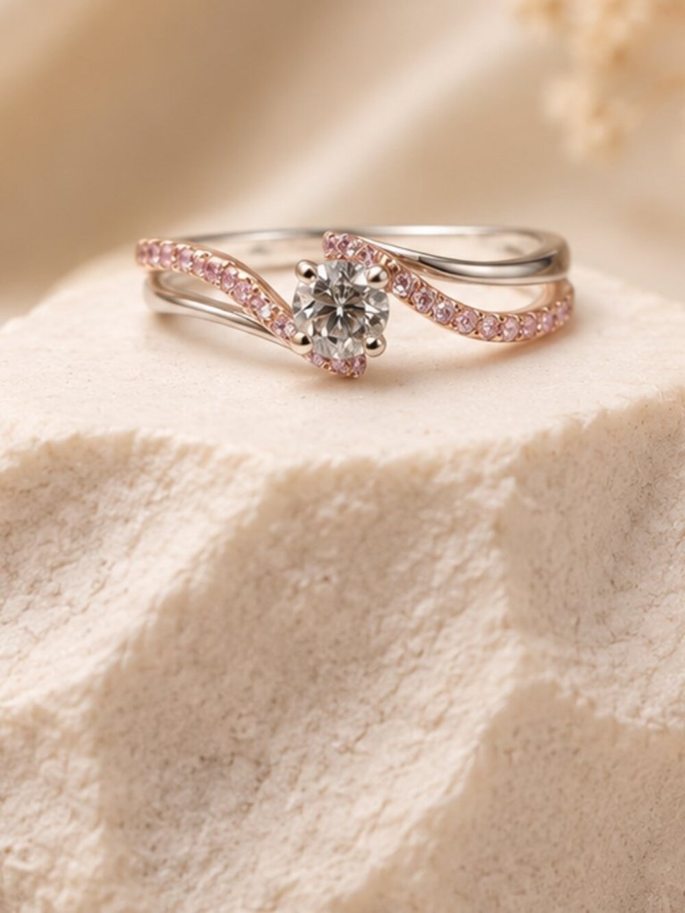 Twisted Elegance Diamond Ring
